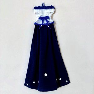 Crochet Dress, Tea Towel, Crochet Dish or Hand Hanging Towel